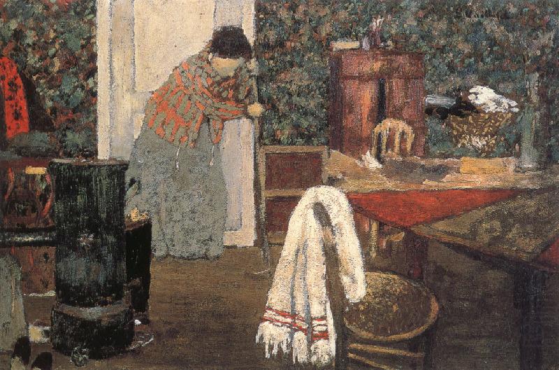Maid cleaning the room, Edouard Vuillard
